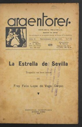 1935008300: La estrella de Sevilla : tragedia en tres actos