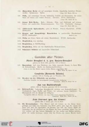 Gemälde alter Meister (Nr. 163-171)