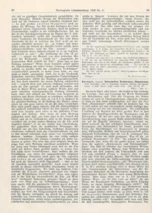 83-84 [Rezension] Preisker, Herbert, Christentum und Ehe in den ersten drei Jahrhunderten