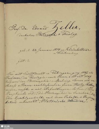 Nr. 136-145. Zeller, Eduard