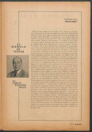 El ejemplo de tespis : Especial para "Máscara"
