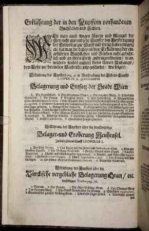 Erklährung der in den Kupffern vorhandenen Buchstaben und Zahlen
