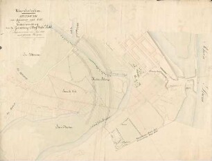 Eisenbahnbau. Section XIII von Appenweier nach Kehl. Gütervermessung von der Gemarkung Dorf-Stadt Kehl