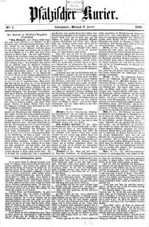Pfälzischer Kurier : die Heimatzeitung der Vorderpfalz, 1866,1/6