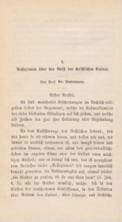 100-140 Reflexionen über den Geist des christlichen Cultus