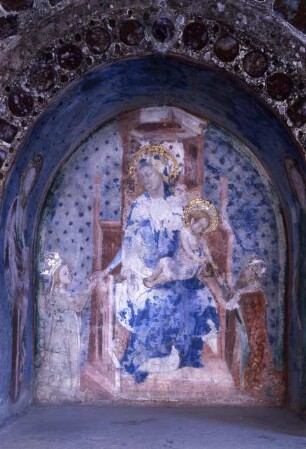Wandgemälde "Thronende Madonna", Karlstein, Tschechische Republik