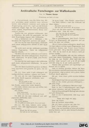 5: Archivalische Forschungen zur Waffenkunde, [10]