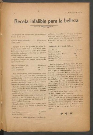Receta infalible para la belleza