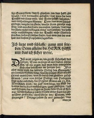 Ich liege und schlaffe/ ganz mit frieden/ ...