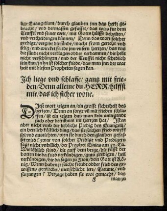 Ich liege und schlaffe/ ganz mit frieden/ ...