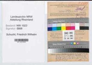 Entnazifizierung Friedrich Wilhelm Schucht , geb. 17.12.1901 (Ministerialrat)
