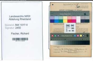 Entnazifizierung Richard Fischer , geb. 06.10.1909 (Schankwirt)