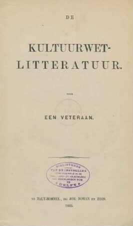 De kultuurwet-litteratuur