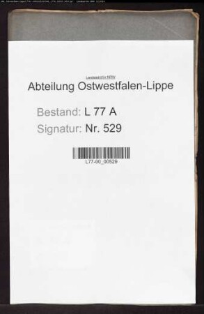 Einverleibung des Gutes Mönchshof in das Amt Barntrup