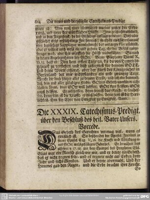 Die XXXIX. Catechismus-Predigt, über den Beschluß des heil. Vater Unsers