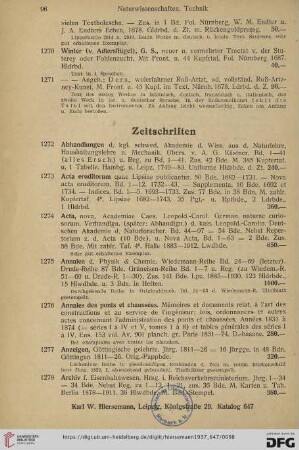 [12.] Zeitschriften (Nr. 1272 - 1298)