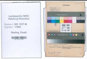 Entnazifizierung Ewald Nieding , geb. 12.12.1896 (Polizeibeamter)
