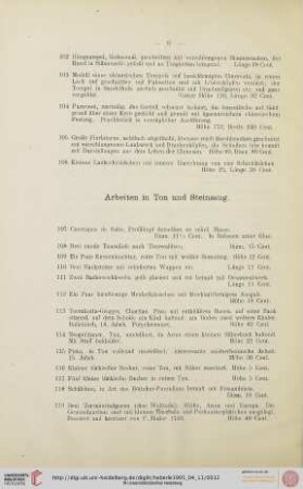 Arbeiten in Ton und Steinzeug (Nr. 107-157)