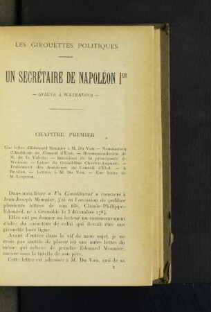 Un secrétaire de Napoléon Ier. (D'Iéna à Waterloo)
