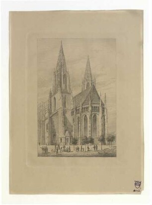 Münster. Chor und Querhaus von Südosten. Um 1880