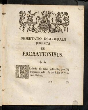 3-16, Dissertatio Inauguralis Juridica De Probationibus. Corollaria.