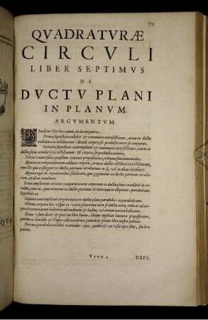 Liber septimus. De dictu plani in planum.