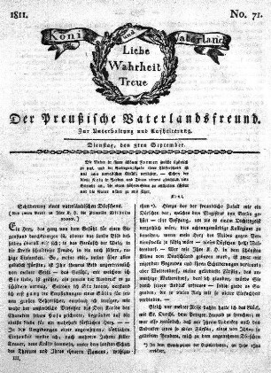 No. 71., vom 3ten September
