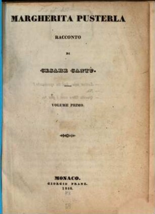 Margherita Pusterla : racconto, 1