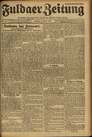 Ausgabe vom Freitag, den 21. September 1923.