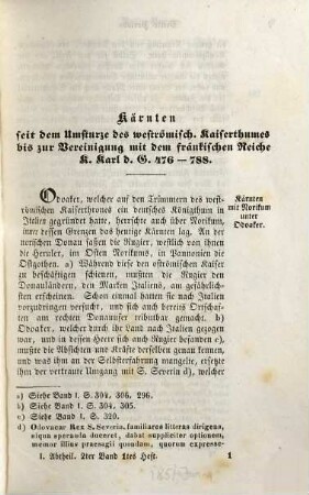 Handbuch der Geschichte des Herzogthumes Kärnten bis zur Vereinigung mit den österreichischen Fürstenthümern. 2, 3. bis 5. Periode von 476 - 1122