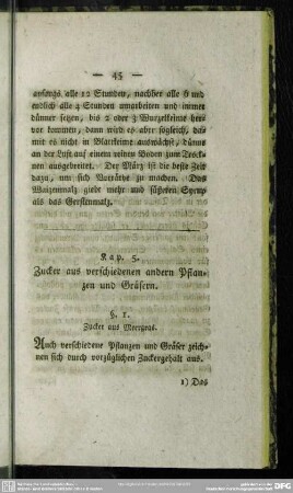 Kap. 5. Zucker aus verschiedenen andern Pflanzen und Gräsern