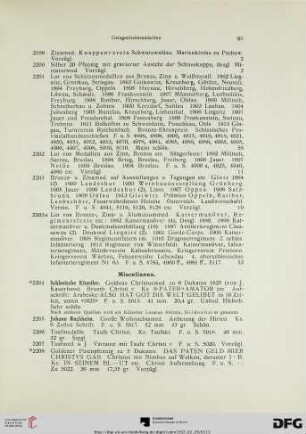 Miscellanea (Nr. 2204-2265)