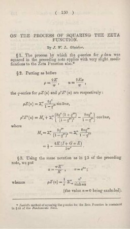 On the process of squaring the zeta function.