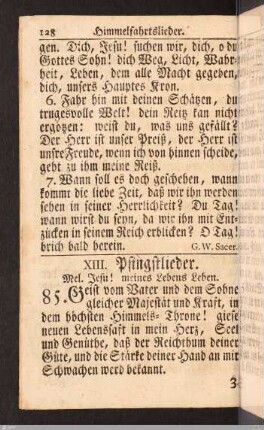 Pfingstlieder.