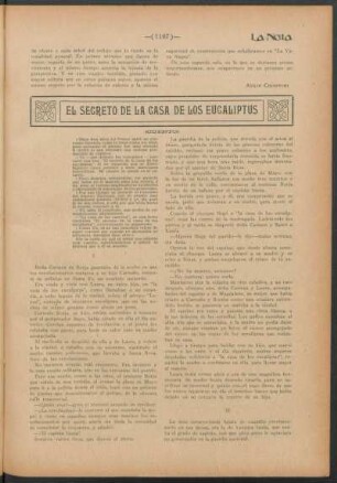 El secreto de la casa de los eucaliptus : (Cuento)
