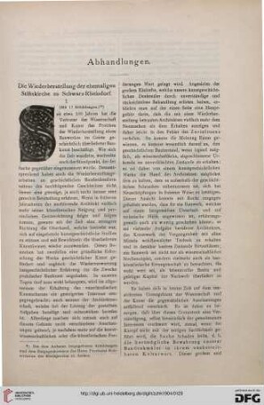 Die Wiederherstellung der ehemaligen Stiftskirche zu Schwarz-Rheindorf, [1]