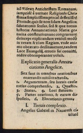 Explicatio generalis Annunciationis Angelicae.