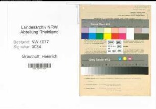 Entnazifizierung Heinrich Grauthoff , geb. 26.02.1888 (Polizist)