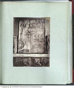 Rome sculptureRelief mit Tempel und Bauarbeiten - Rotes Album III (Grabmäler, antike Skulptur und Fragmente; 16. Jh.)