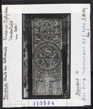 Tournai, Kathedrale: Schatzkammer, Nicasius-Diptychon, Vordertafel