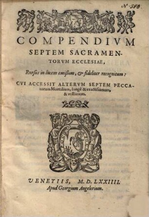 Compendium septem sacramentorum ecclesiae ...