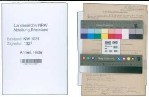Entnazifizierung Hilde Annen , geb. 30.04.1911 ()