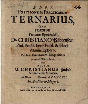 Positionum practicarum ternarius