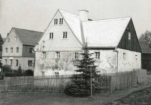 Olbernhau-Dörnthal, Hauptstraße 214. Wohnstallhaus (Hof Nr. 103). Gartenansicht