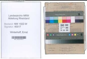 Entnazifizierung Ernst Winterhoff , geb. 16.09.1900 (Bahnbeamter)
