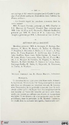 Discours prononcé par M. Henry Marcel, Président