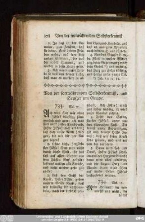 Von der fortwährenden Selbsterkentniß, und Seufzer um Gnade.