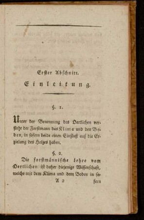 Erster Abschnitt. Einleitung