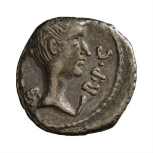 Münze, Quinar, 43 - 42 v. Chr.