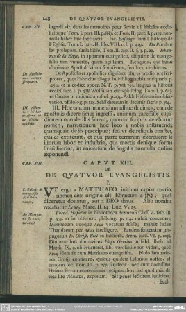 Caput XIII. De quatuor evangelistis